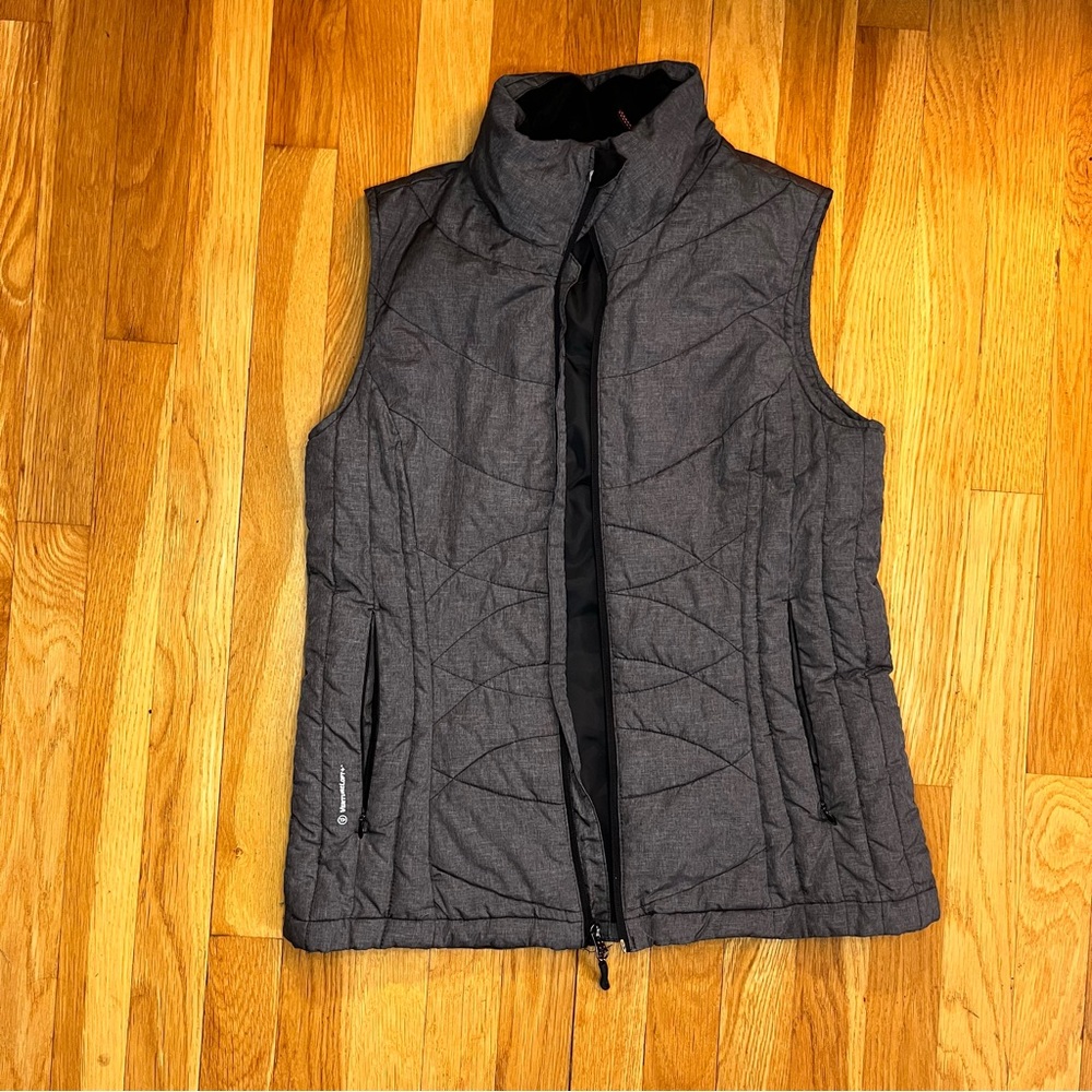 Champion Gray Quilted Vest with High Collar